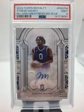 2023-24 Topps Royalty Pillars of Greatness Signatures Tyrese Maxey #PGS-TM card