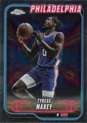 2024-25 Topps Chrome Base Set Tyrese Maxey #40 card