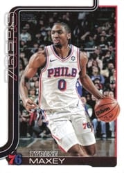 2025-26 Topps Base Set Tyrese Maxey #21 card