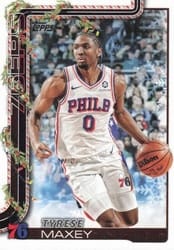 2025-26 Topps Holiday Base Set Tyrese Maxey #H17 card