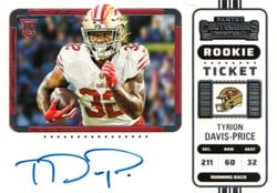 2022 Panini Contenders Base Set Tyrion Davis-Price #139 card