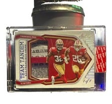 2022 Panini Absolute Team Tandem Materials Tyrion Davis-Price / Eli Mitchell #TT-TE card