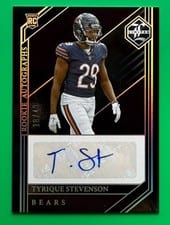 2023 Panini Limited Rookie Autographs Tyrique Stevenson #215 card