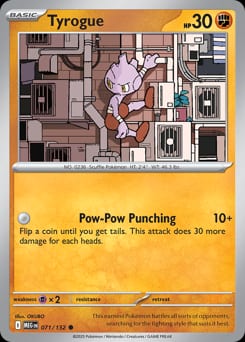 Mega Evolution Tyrogue #71 card