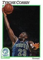 1991-92 Hoops Base Set Tyrone Corbin #125 card