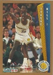 1992-93 Fleer Base Set Tyrone Hill #75 card