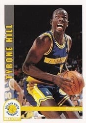 1992-93 Hoops Base Set Tyrone Hill #75 card