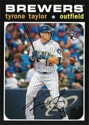 2020 Topps Heritage Base Set Tyrone Taylor #603 card