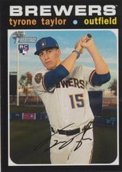 2020 Topps Heritage Base Set Tyrone Taylor #603 card