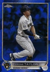 2022 Topps Chrome Update Sapphire Edition Base Set Tyrone Taylor #US99 card