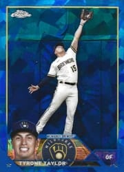 2023 Topps Chrome Sapphire Edition Base Set Tyrone Taylor #61 card