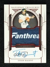 2024 Panini National Treasures Collegiate College Materials Signatures Tyson Bagent #82 card