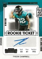 2021 Panini Contenders Base Set Tyson Campbell #161 card