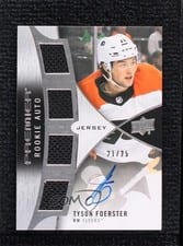 2023-24 Upper Deck Premier 2023 Premier Rookie Autograph Jersey Tyson Foerster #PRA-TF card
