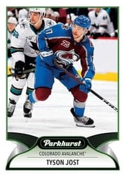 2021-22 Parkhurst Base Set Tyson Jost #167 card