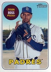 2018 Topps Heritage Base Set Tyson Ross #645 card