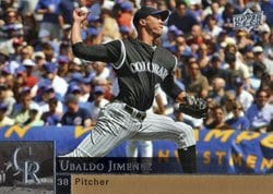 2009 Upper Deck Base Set Ubaldo Jimenez #117 card