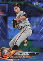 2018 Topps Chrome Sapphire Edition Base Set Ubaldo Jimenez #451 card