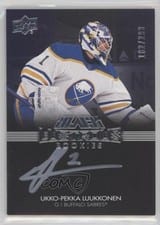 2021-22 SPx UD Black Lustrous Rookie Signatures Ukko-Pekka Luukkonen #LRS-UL card