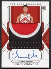 2024 Panini National Treasures Ulrich Chomche Rookie Patch Autograph #119 card