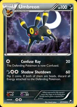2012 Dark Explorers Umbreon #61 card