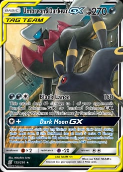 Unified Minds Umbreon & Darkrai-GX #125 card