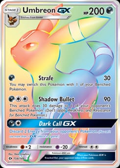 2017 Sun & Moon Umbreon-GX #154 card