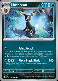 2023 Obsidian Flames Umbreon #130 card