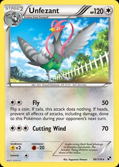 Black & White Unfezant #86 card
