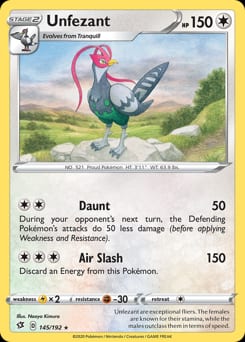 Rebel Clash Unfezant #145 card