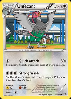 Roaring Skies Unfezant #80 card