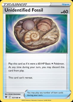 Astral Radiance Unidentified Fossil #157 card