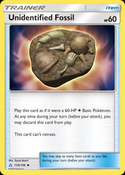 Ultra Prism Unidentified Fossil #134 card