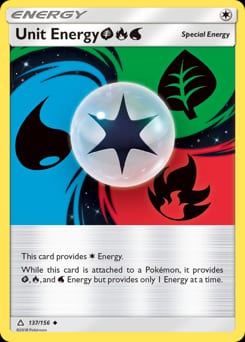 Ultra Prism Unit Energy GrassFireWater #137 card