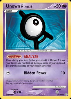 Diamond & Pearl Unown [A] #65 card