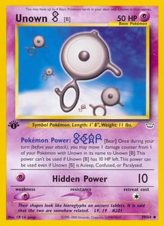 Neo Revelation Unown [B] #39 card