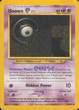 Neo Destiny Unown [C] #57 card