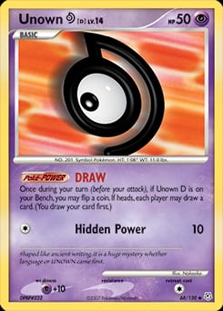 Diamond & Pearl Unown [D] #68 card