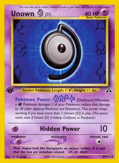 Neo Discovery Unown [D] #47 card
