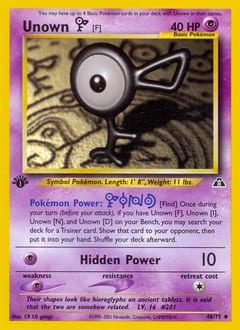 Neo Discovery Unown [F] #48 card