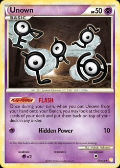 HeartGold & SoulSilver Unown #55 card