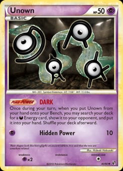 HS—Undaunted Unown #40 card