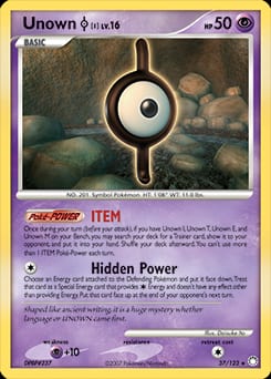 Mysterious Treasures Unown [I] #37 card