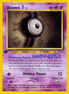 Neo Discovery Unown [I] #68 card