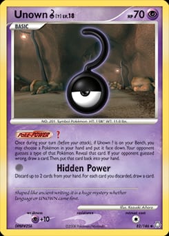 2008 Legends Awakened Unown [?] #82 card