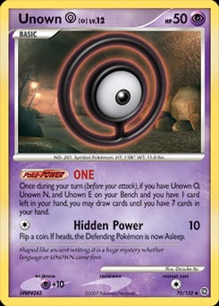 Secret Wonders Unown [O] #70 card