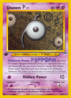 Neo Destiny Unown [P] #58 card
