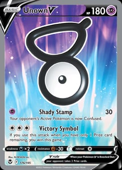 2022 Silver Tempest Unown V #176 card