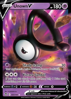 Silver Tempest Unown V #65 card