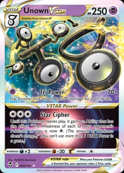2022 Silver Tempest Unown VSTAR #66 card